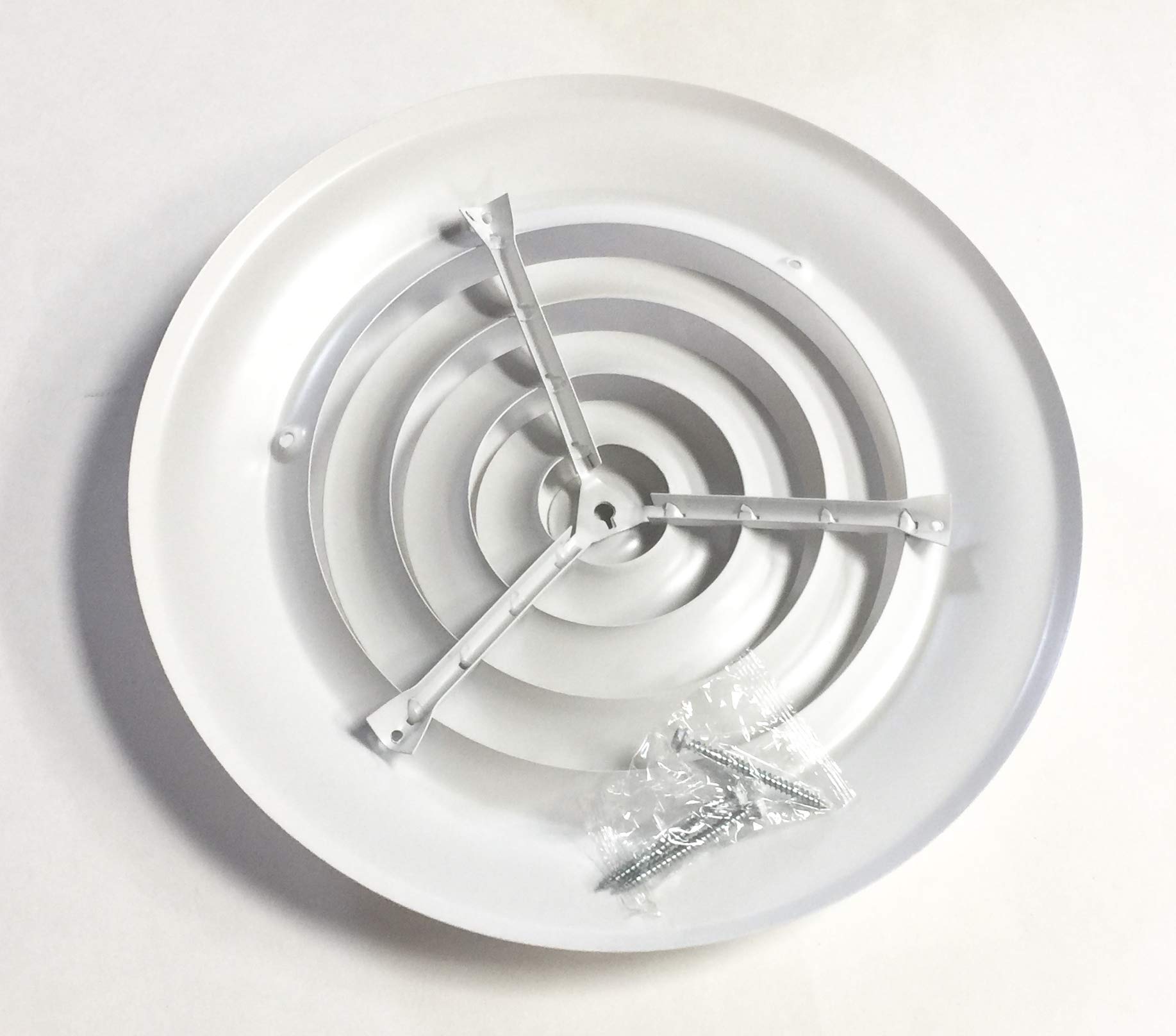 HBW white powder-coated diffuser with color-matched screws enables quick, clean installation.