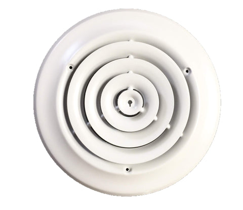 HBW round ceiling diffuser promotes even air distribution for balanced room airflow.