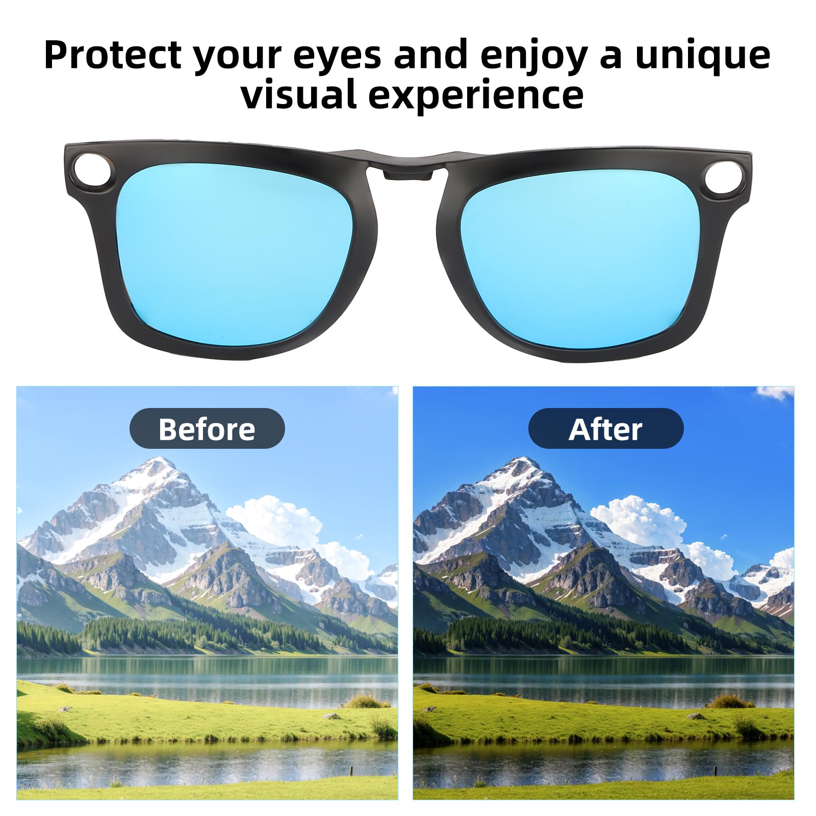 HCHRVR matte green clip-on adds style with sun protection