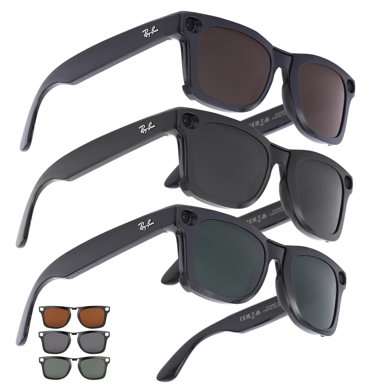 HCHRVR polarized clip-on for Ray-Ban Meta Wayfarer RW4006 improves glare reduction outdoors
