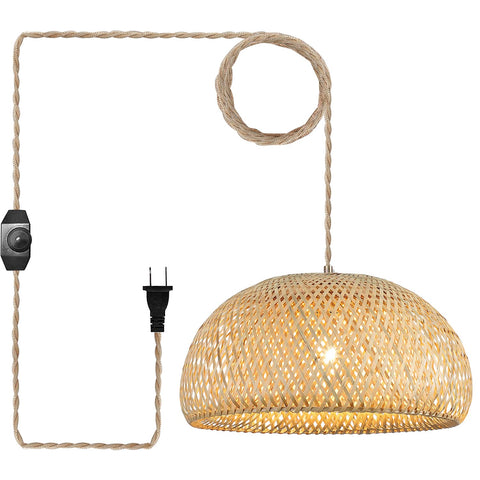 Hchunqjor bamboo large pendant light shade adds natural warmth to living spaces