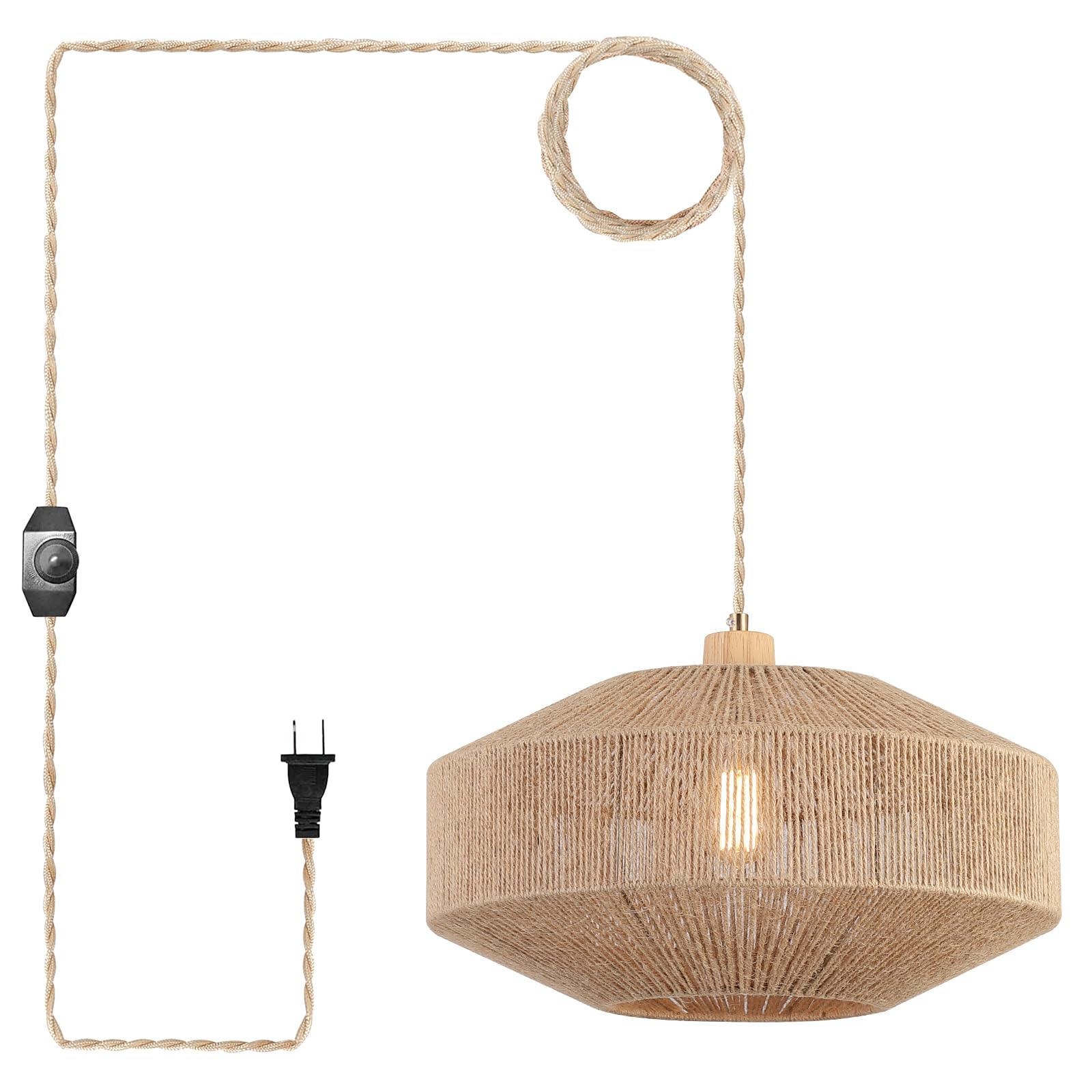 Hchunqjor coastal large woven pendant light closeup showing natural handwoven texture