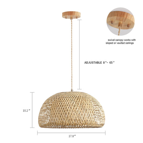 Hchunqjor dining room rustic pendant creates Boho vintage vibe.