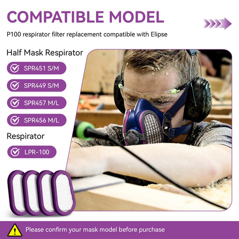 HCLSY P100 filter quick-release design simplifies maintenance and replacement.