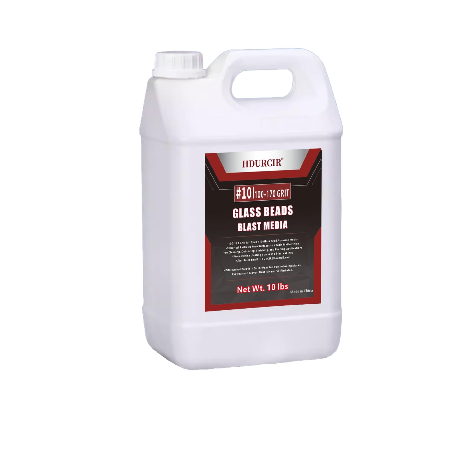 HDURCIR 10 glass beads for blast cabinets, medium grit for uniform texture