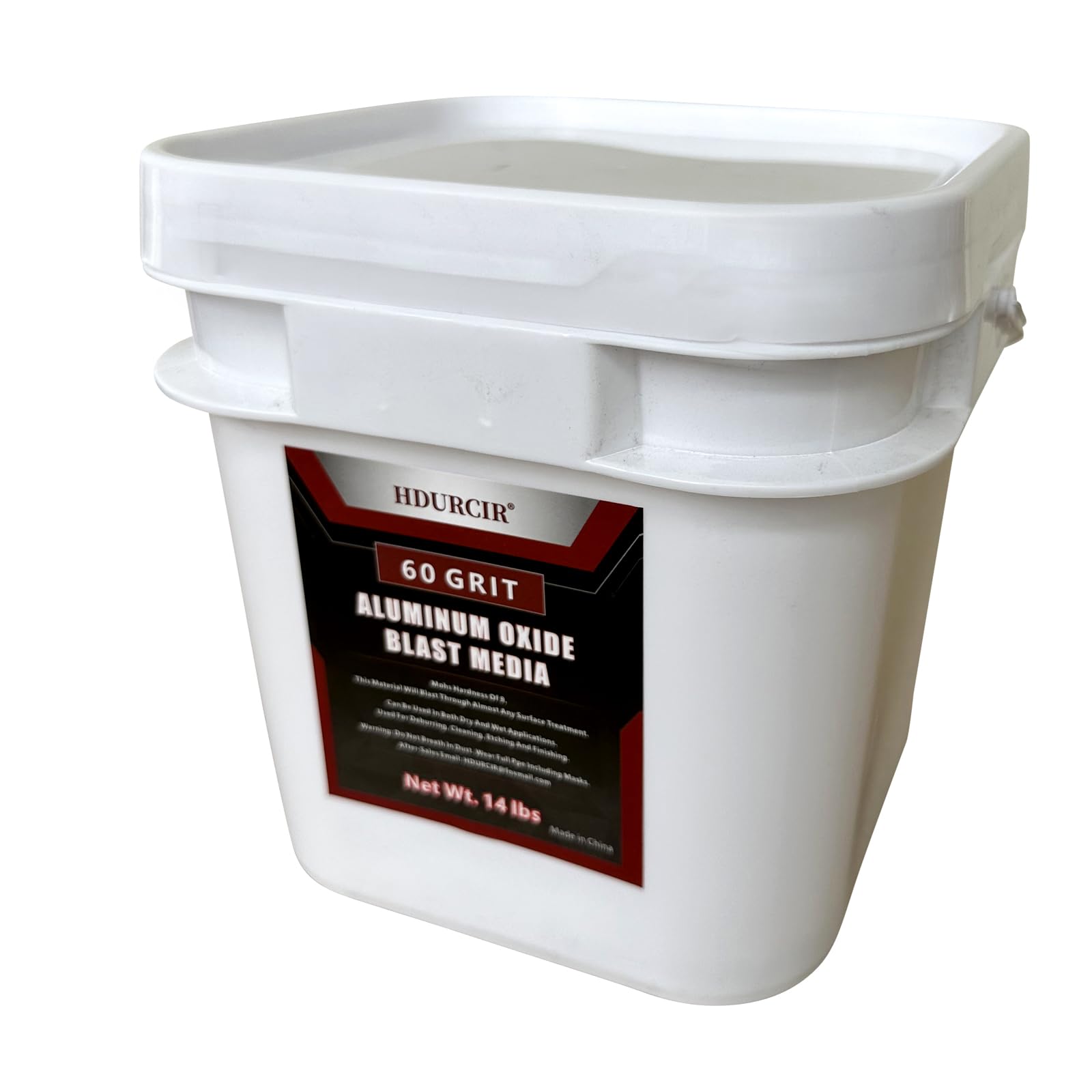 HDURCIR aluminum oxide 60 grit close-up shows uniform grains for consistent results.