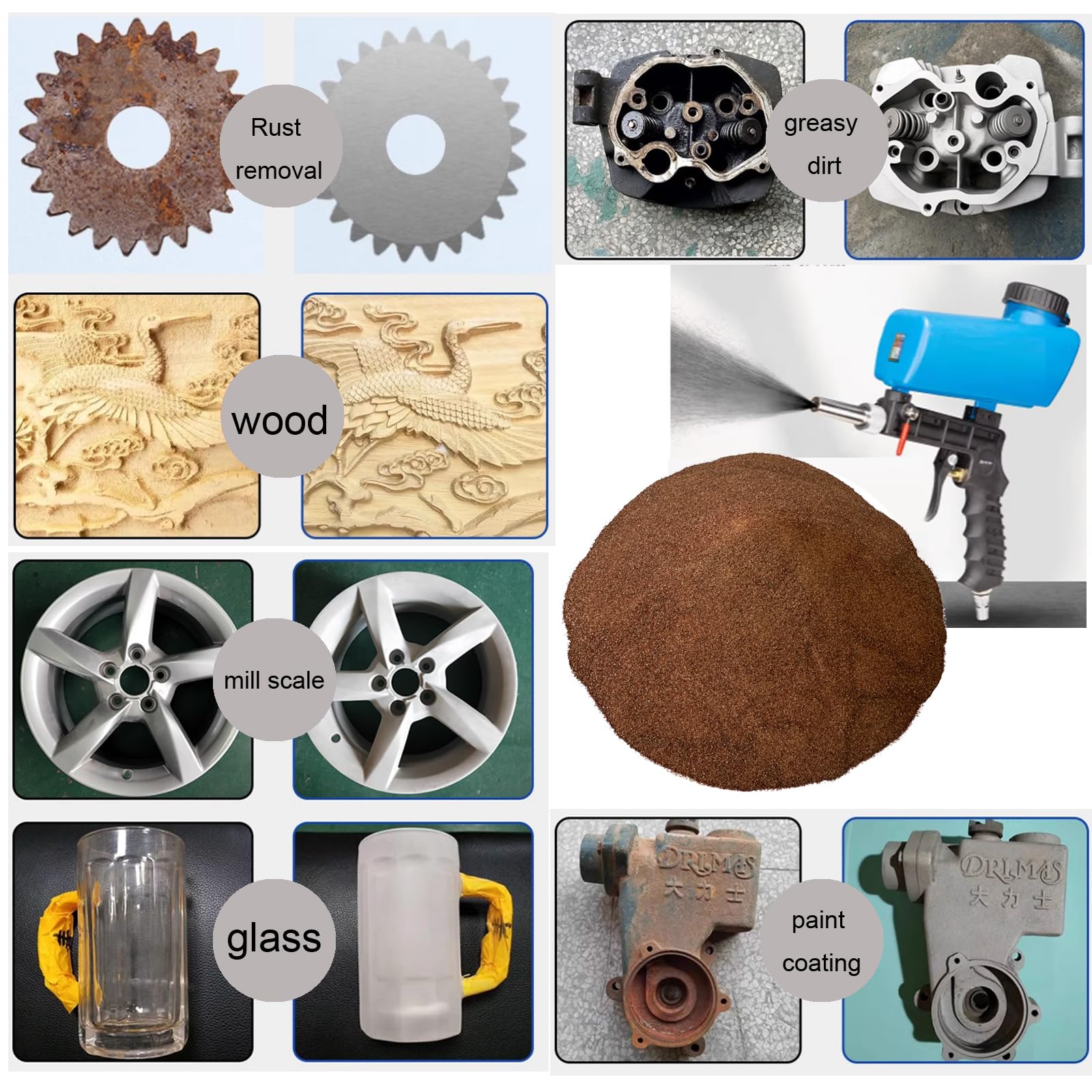HDURCIR aluminum oxide 60 grit surface-prep highlights effective removal of coatings.