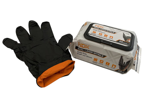 HDX chemical-resistant nitrile gloves suitable for messy tasks