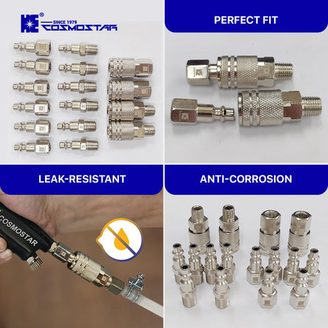 Cosmostar nickel-plated finish provides corrosion resistance and long-lasting durability
