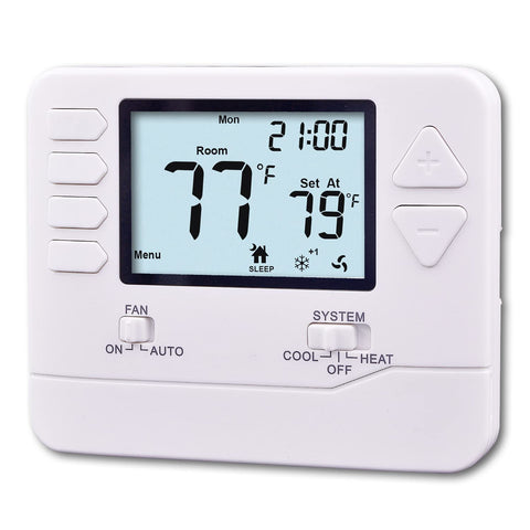 Heagstat thermostat front display with clear temperature readouts