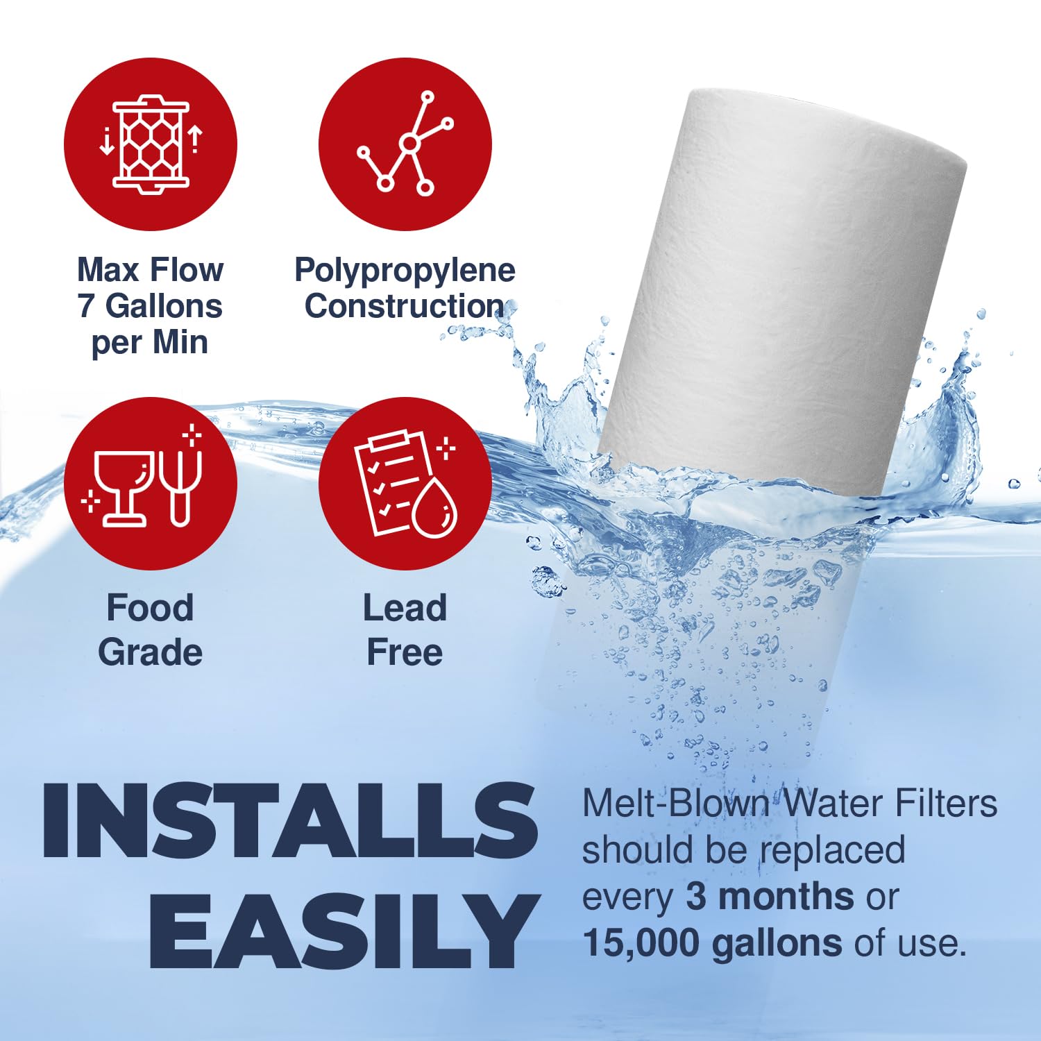 Healthy Spring FDA-compliant materials guarantee safe, chemical-free filtration components