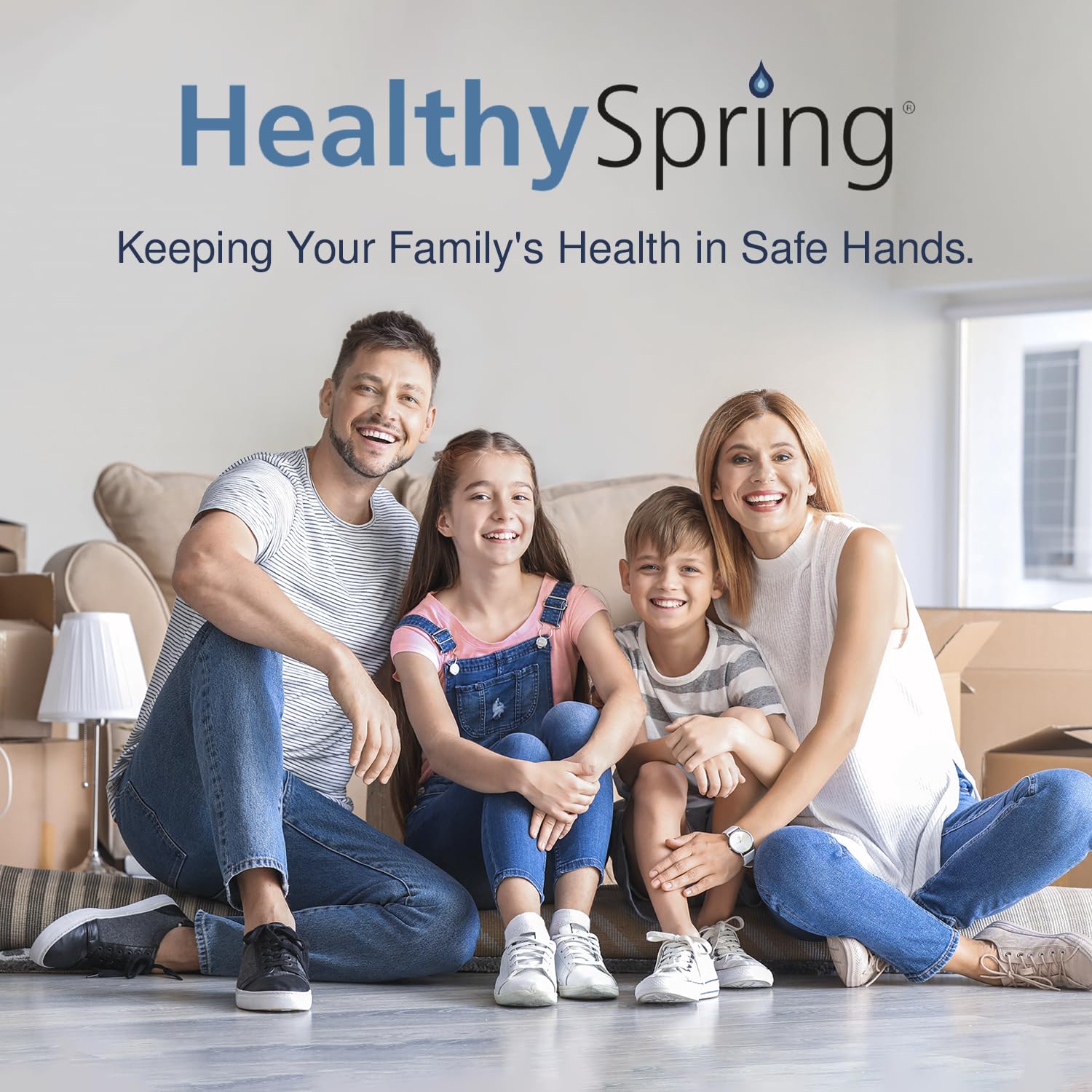 Healthy Spring assembly diagram, standard 10 by 2.5 inch fit.