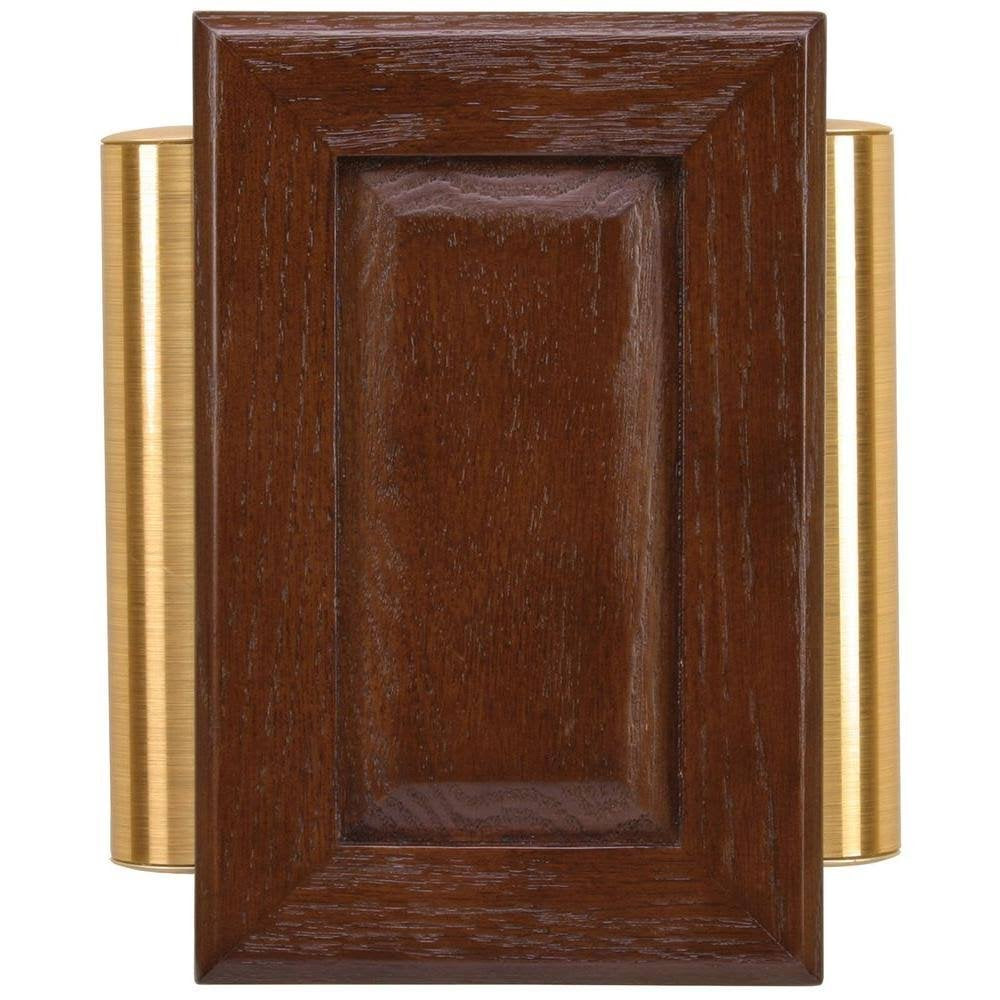 Heath Zenith Chime Kit front view: warm wooden doorbell with a welcoming vintage vibe.