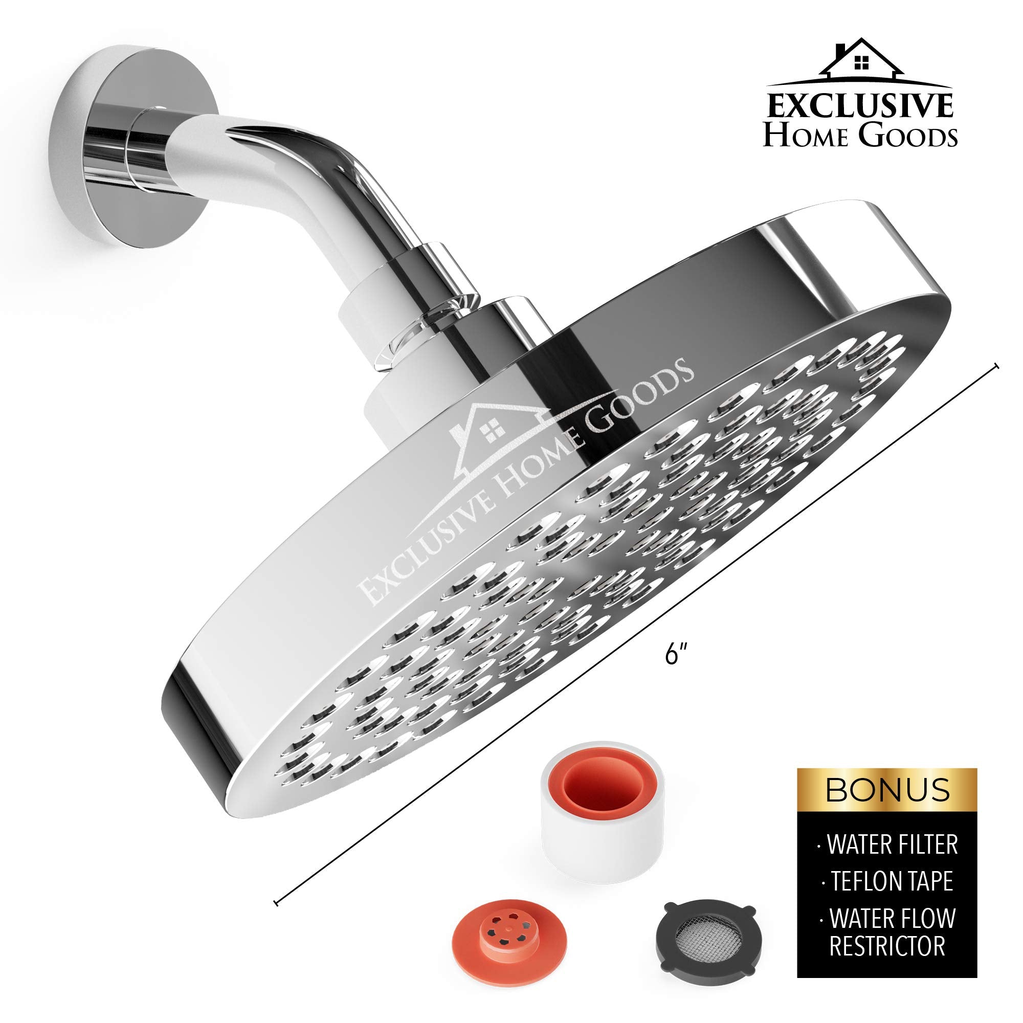 Heatistence anti-clog silicone nozzles prevent mineral buildup for uninterrupted showers.