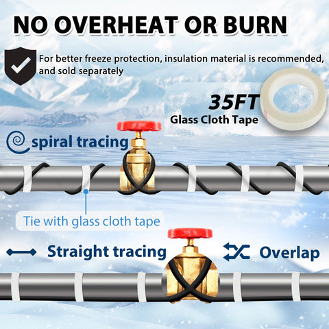 Easy installation with lengths from 3 to 160 feet