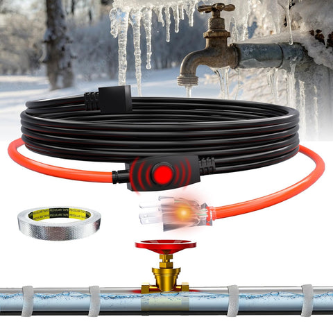 HEATIT thermostat control close-up for precise pipe temperature regulation.