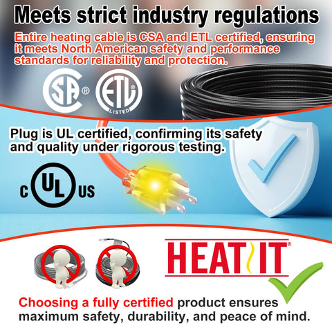 UL-certified plug adds extra protection and compliance assurance.