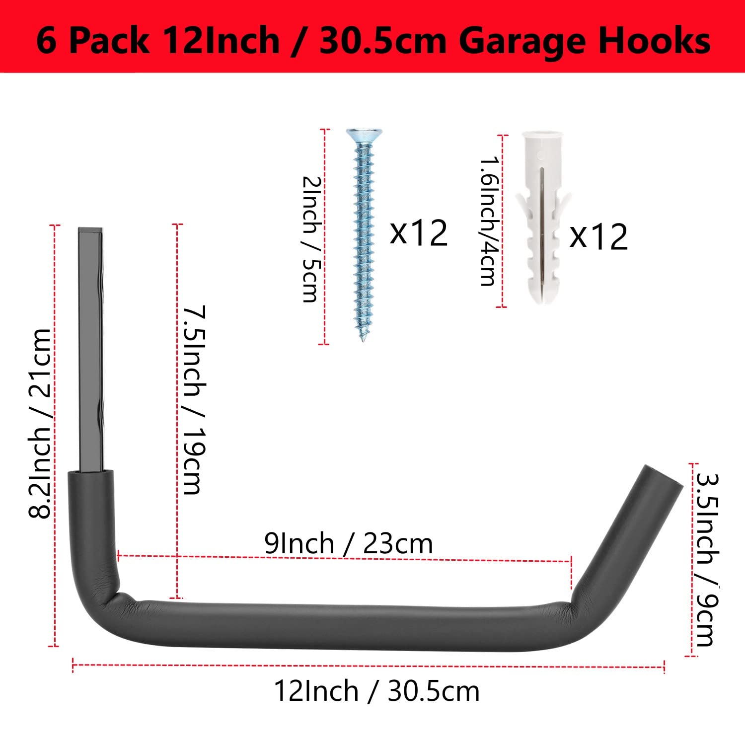 Heavdace heavy-duty wall hanger keeps garden tools organized and accessible.