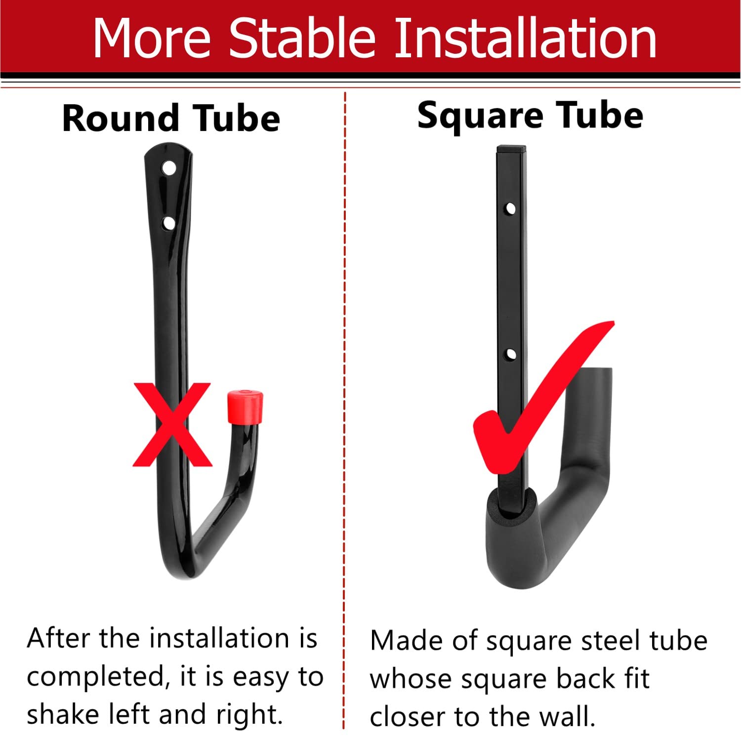 Heavdace hooks suitable for indoor and sheltered outdoor use.