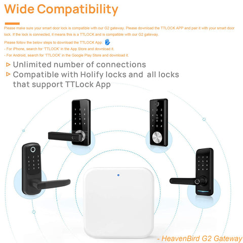 HeavenBird G2 remote unlock demonstration for convenient door access from anywhere.