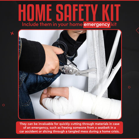 Heavy Duty 6in-1 trauma shears oxygen wrench saves time during setup.