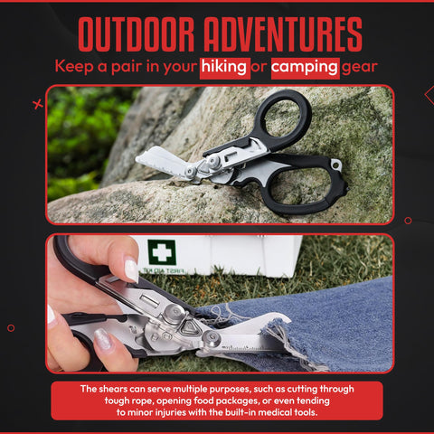Heavy Duty 6in-1 trauma shears ring cutter for precise cuts.