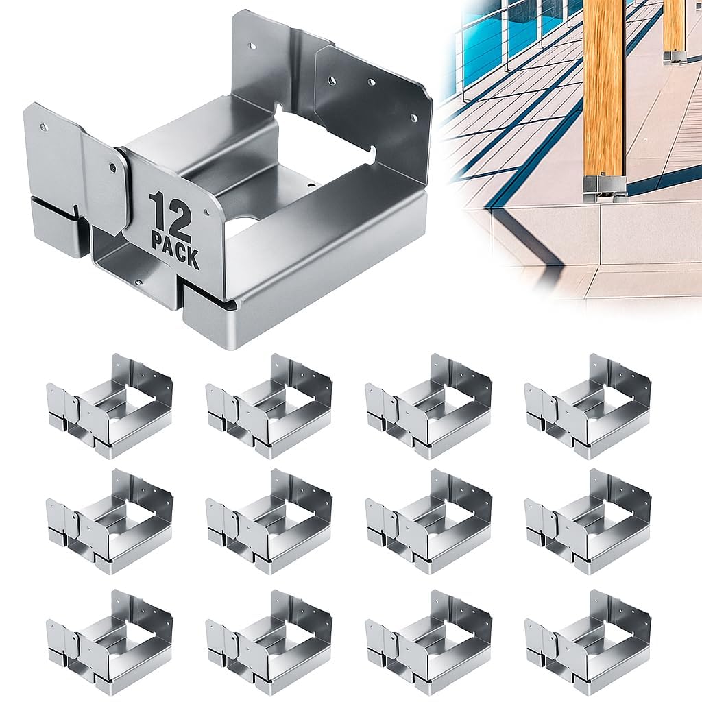 Hedday 6x6 post base for concrete anchors offers sturdy outdoor support.