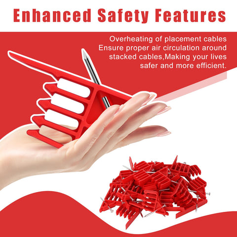 Hedday cable stackers help reduce heat buildup for safer wiring setups.