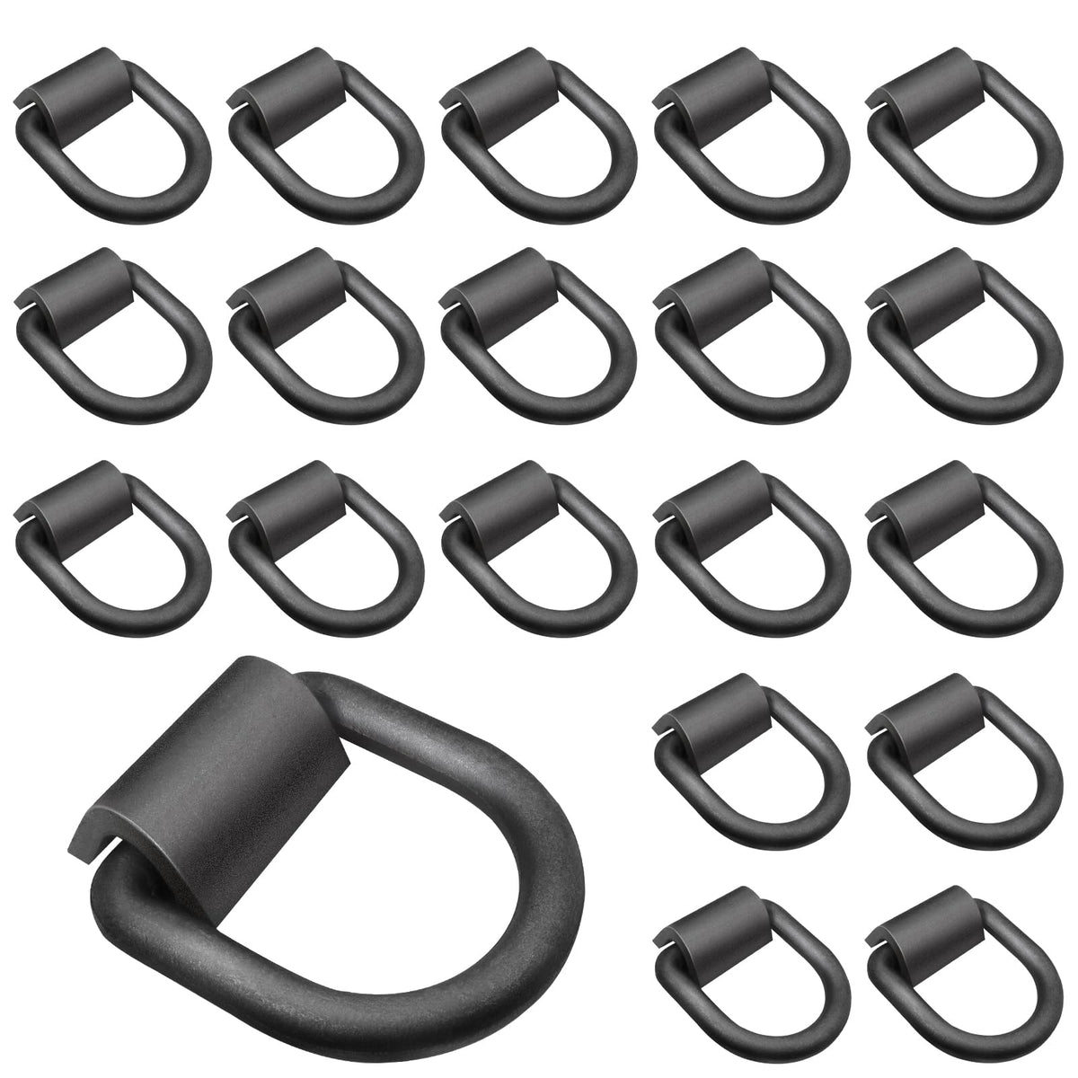 Hedday weld-on forged D-ring 1/2 inch attachment point for trailer mounting