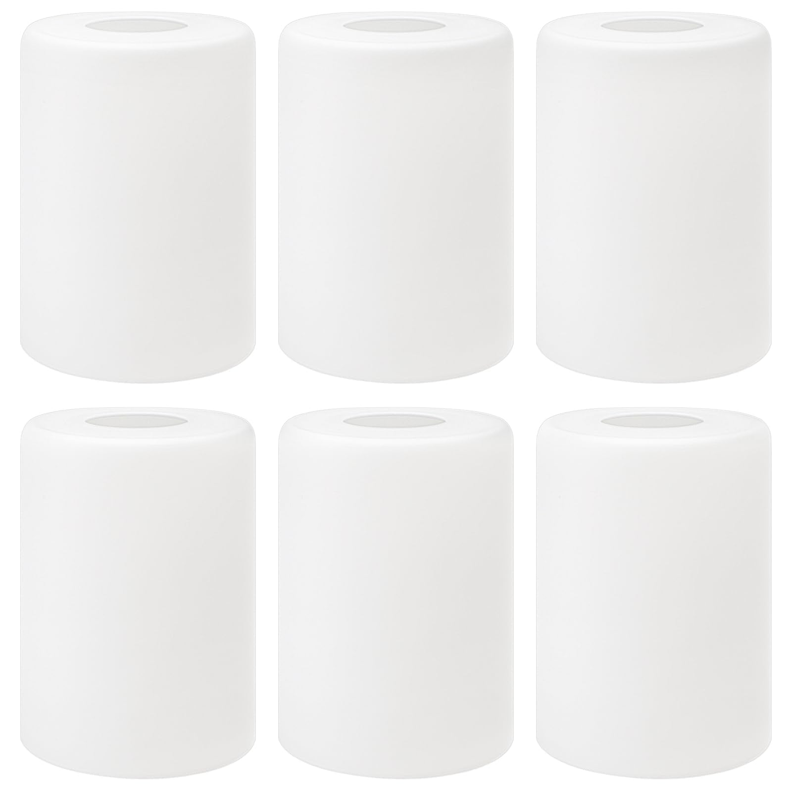 Hedume white frosted glass shade pack six for easy fixture installation
