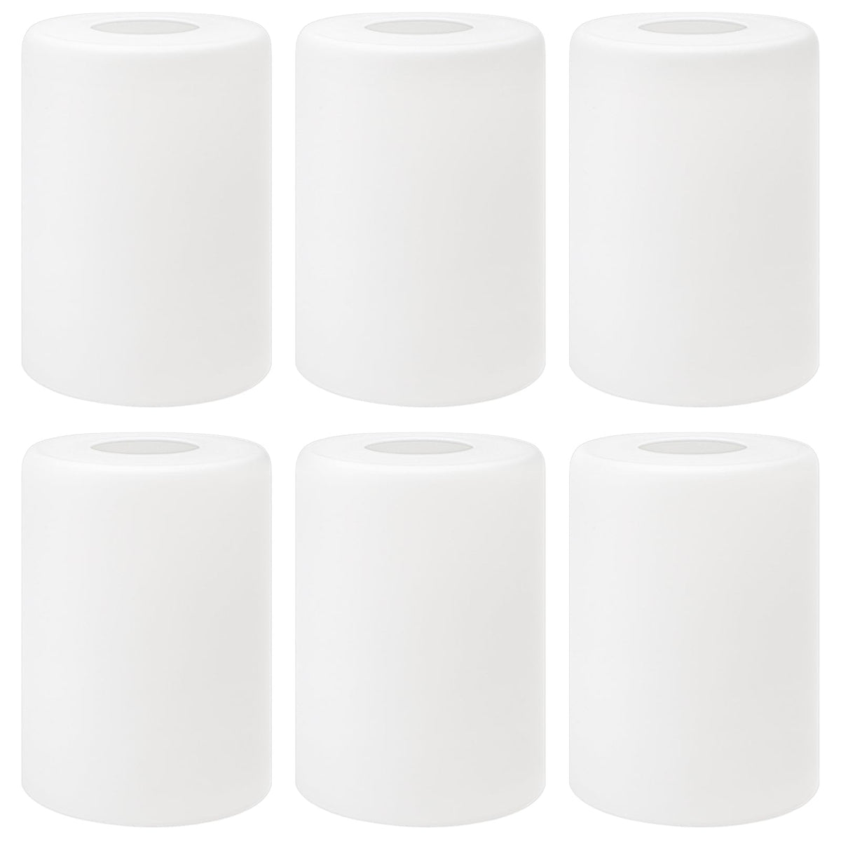 Hedume white frosted glass shade pack six for easy fixture installation