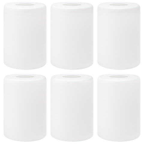 Hedume white frosted glass shade pack six for easy fixture installation