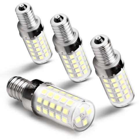Heifymi E12 candle LED bulb in chandelier delivers bright 6000K daylight.