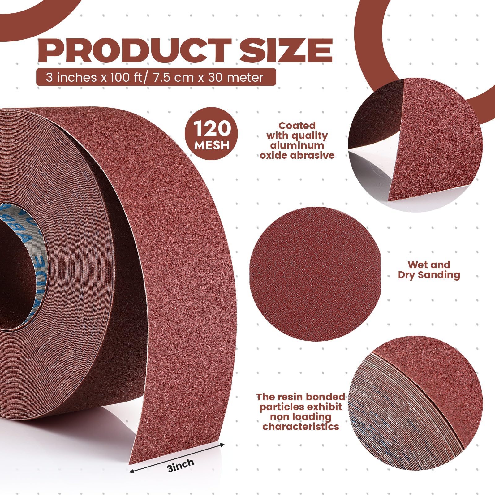 Heigble aluminum oxide coated paper highlighting long-lasting sharpness.