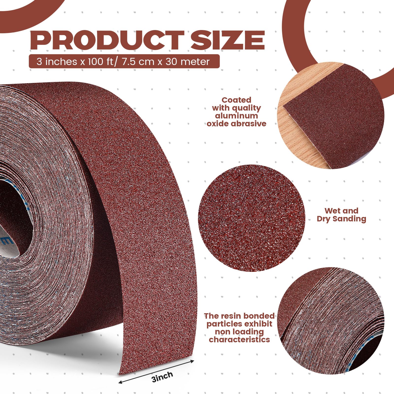Heigble emery cloth with aluminum oxide coating for long-lasting cutting