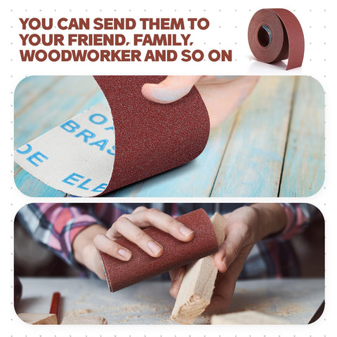Heigble sanding roll ideal for smoothing wood furniture finishes.