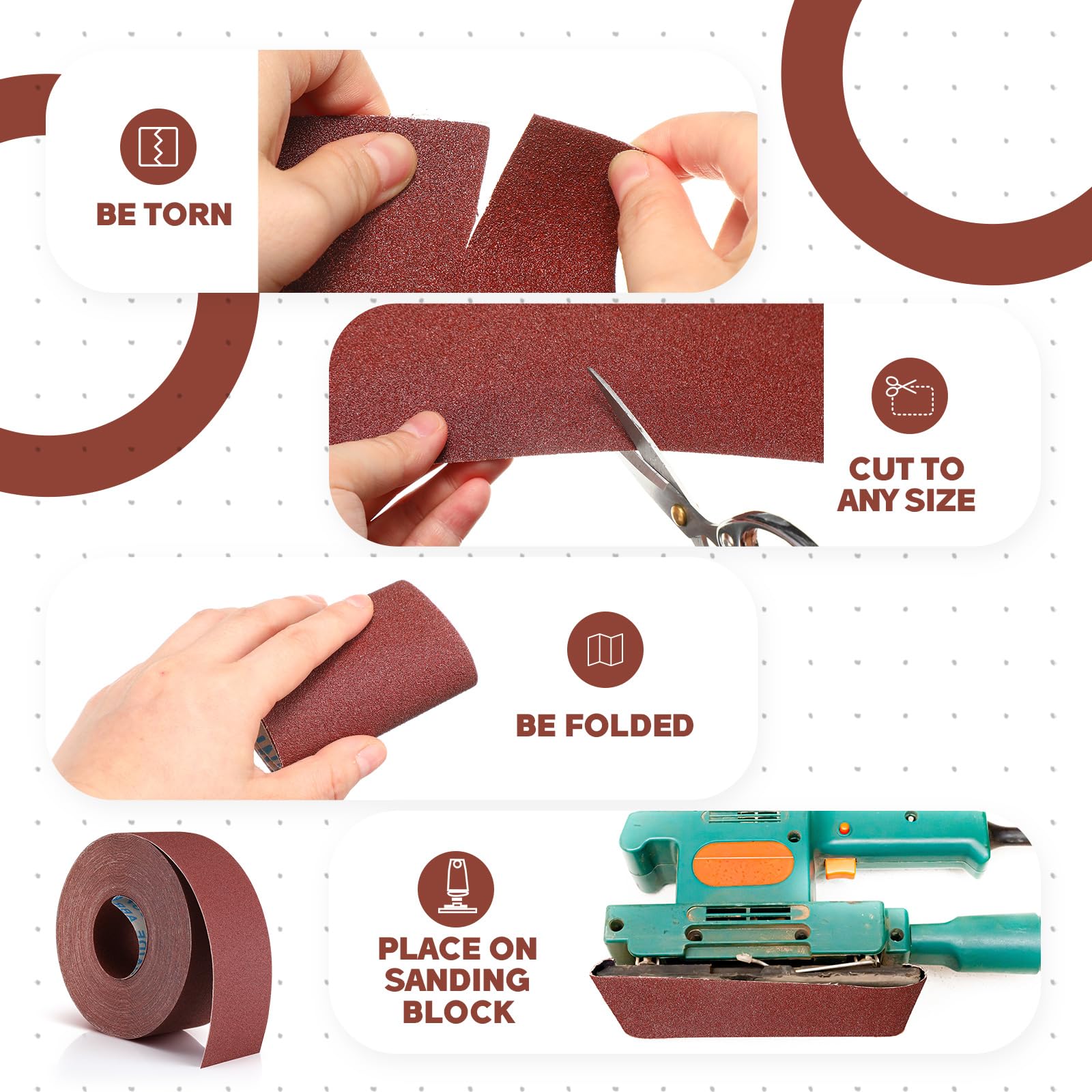 Heigble wet/dry sandpaper suitable for damp or dry surfaces in projects.