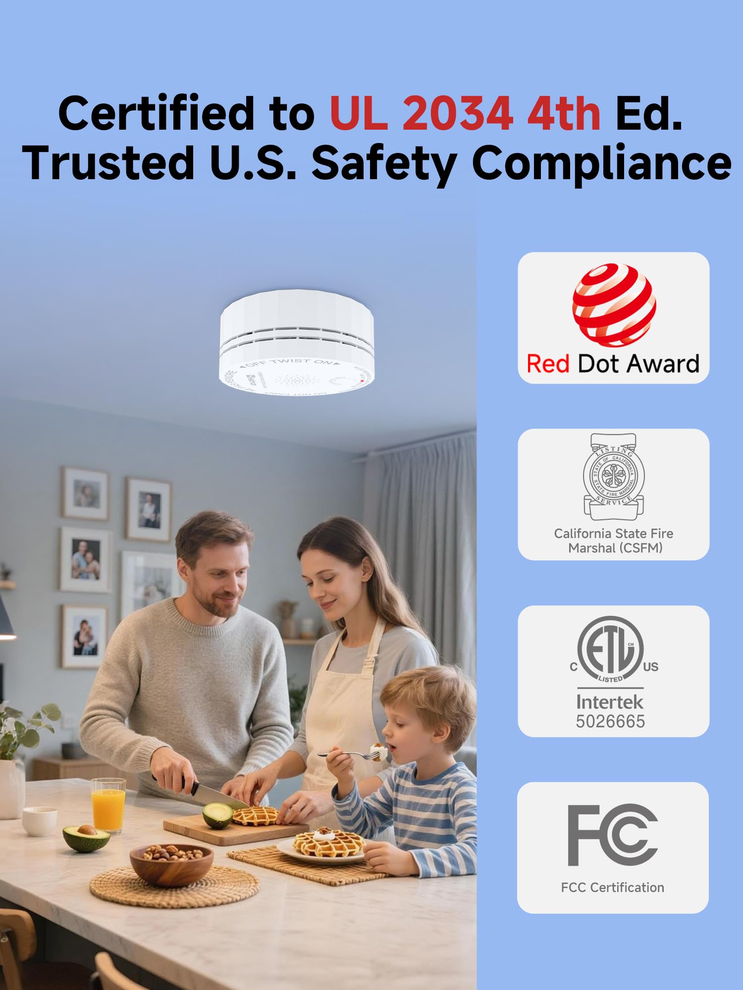 HEIMAN CO detector with app notifications for real-time safety.