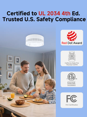 HEIMAN CO detector with app notifications for real-time safety.