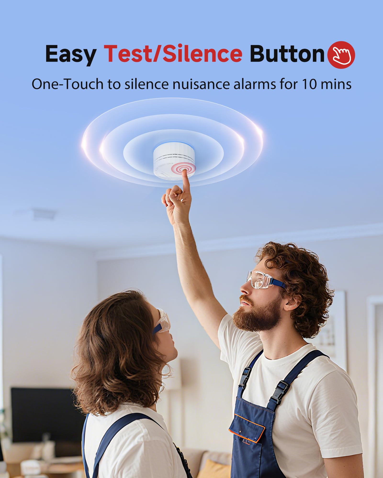 HEIMAN smoke detector fire-resistant housing protects electronics