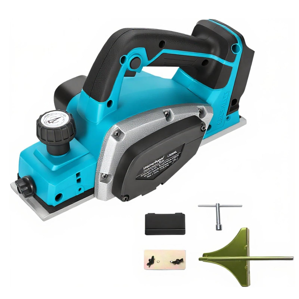 Heimerdinger cordless planer front view for precise edge shaping without cords.