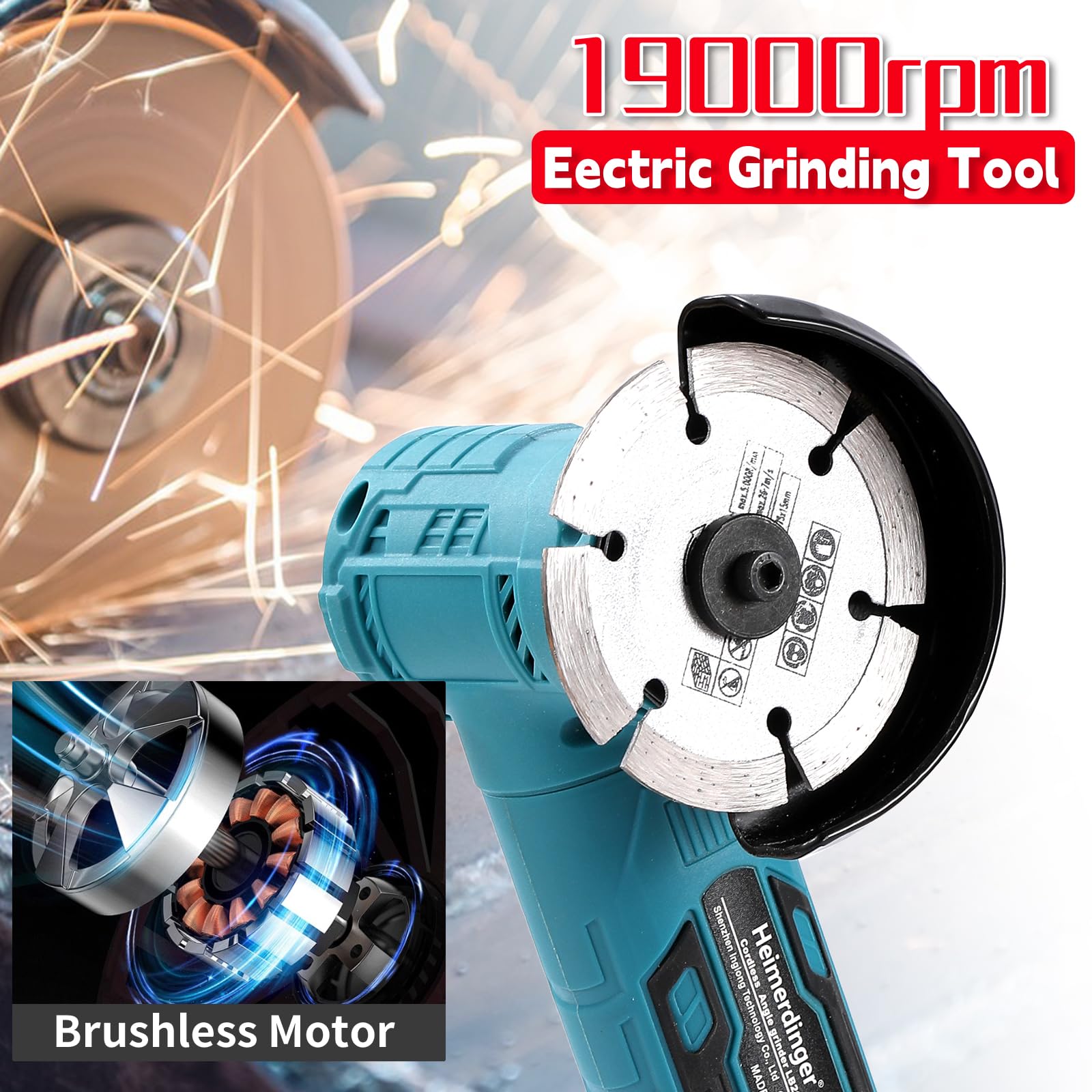 Heimerdinger grinder reaches 19500rpm for fast material removal with minimal vibration.