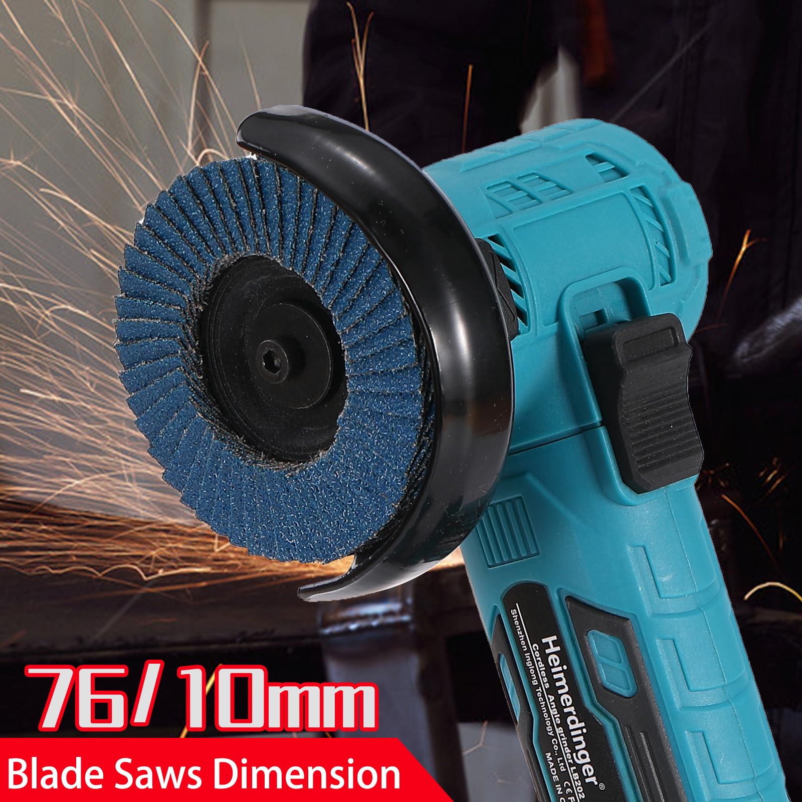Heimerdinger grinder's vented housing promotes cooling during use.