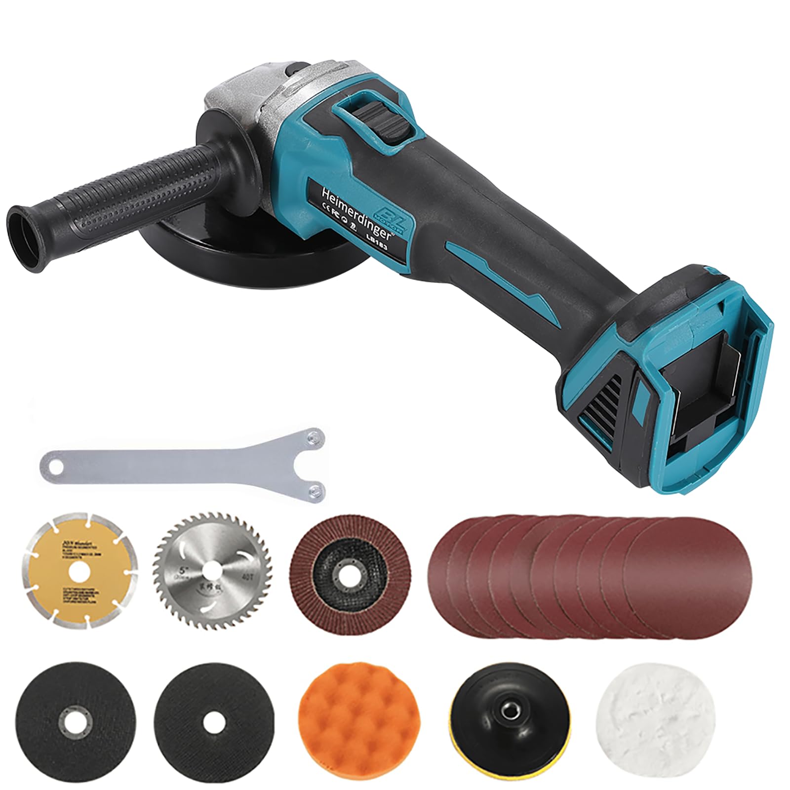 Heimerdinger brushless angle grinder reaches 6000 RPM for fast cutting and grinding