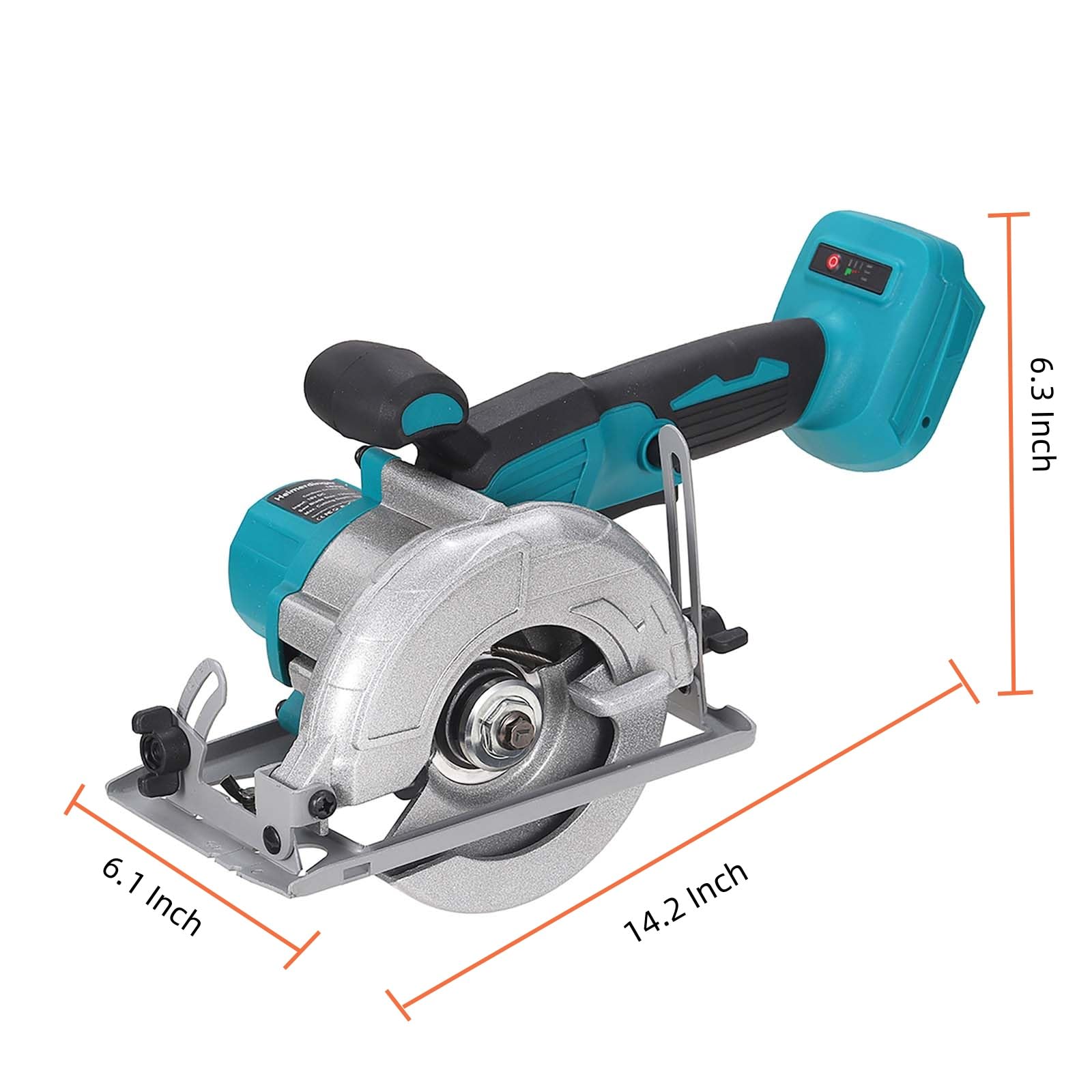 Heimerdinger cordless saw in use cutting wood, metal, and plastics