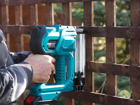 Heimerdinger lightweight cordless nailer reduces fatigue during long sessions.