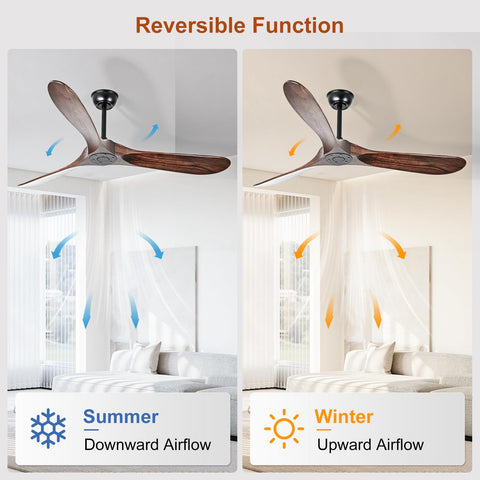 Heimo 52-inch downrod setup image illustrating adjustable height options.