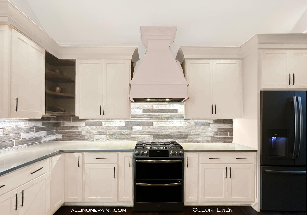 Heirloom Traditions All-In-One Paint Linen on cabinet with a smooth, low-luster finish.