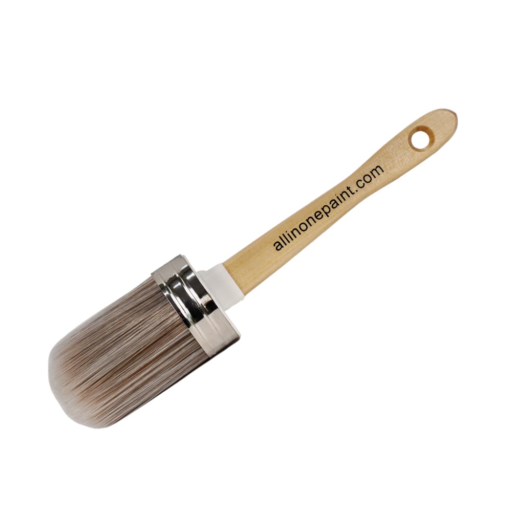 Heirloom Traditions Syntec fiber medium oval brush for smooth chalk paint application.