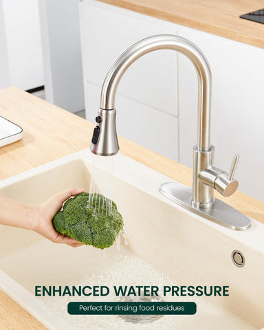 HEISOK brushed-nickel-finish close-up shows durable, fingerprint-resistant surface